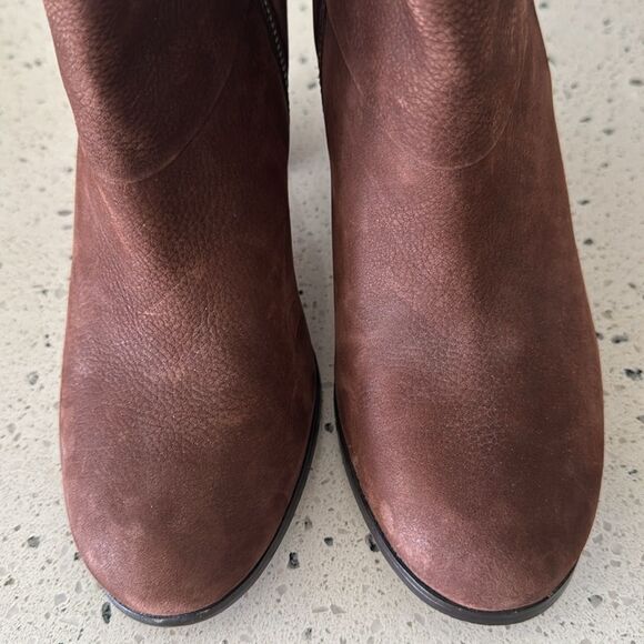 Cole Haan Cassidy Nike Air Chestnut Brown Nubuck Ankle Boots Heels Women’s 9.5B - Picture 9 of 12